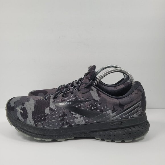 Brooks Ghost 13 Camo 2020 Men's Black Gray Running Shoes 12829 US Size 11.5 - Picture 2 of 9